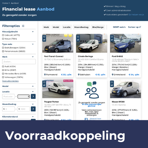 Voorraadkoppeling1 Gratis voorraadkoppeling Captive Finance